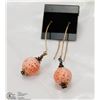Image 1 : STERLING SILVER AND CORAL EARRINGS