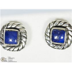 2) STERLING SILVER LAPIS LAZULI EARRINGS
