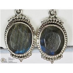 6) STERLING SILVER LABRADORITE EARRINGS