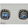 Image 1 : 18) STERLING SILVER MOONSTONE EARRINGS