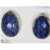 Image 1 : 8) STERLING SILVER LAPIS LAZULI EARRINGS