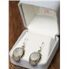 Image 2 : 22) STERLING SILVER MOONSTONE EARRINGS