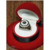 Image 2 : 43) TWO TONED STERLING SILVER MEN'S RING SIZE 9.25