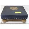 Image 1 : SMALL VINTAGE FOOTSTOOL WITH BALL FEET, DESIGN IN