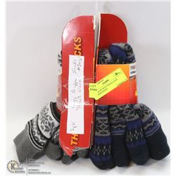 2 PACK OF HEAT WAVE COZY SLIPPER SOCKS