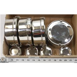 LOT OF NEW LOCKING STAINLESS STEEL FOOD CONTAINERS