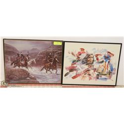 LOT OF 2 NATIVE PRINTS FRAMED INCL 1-BY J. MICHELLE