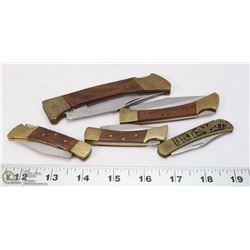 SET OF 5 FOLDING POCKET KNIVES