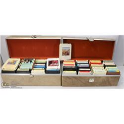 LOT OF 48 -8 TRACKS WITH  CARRYING CASES