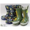 Image 1 : 2 PACK CHILDS RUBBER BOOTS SIZE 6