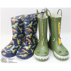 2 PACK CHILDS RUBBER BOOTS SIZE 10