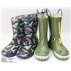 Image 1 : 2 PACK CHILDS RUBBER BOOTS SIZE 10