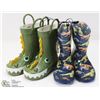 Image 1 : 2 PACK CHILDS RUBBER BOOTS SIZE 5
