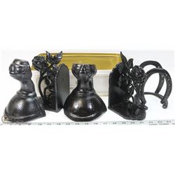 HEAVY CAST IRON LOT.