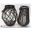 Image 1 : OUTDOOR CANDLE LANTERN AND BRAIDED OUTDOOR