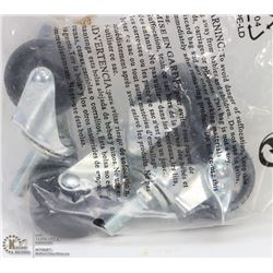 SET OF 4 CASTOR WHEELS WITH BRAKES -2" DIAMETER.
