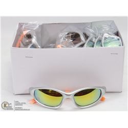 CASE OF DESIGNER SUNGLASSES, SILVER FRAMES &