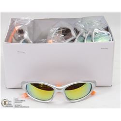 CASE OF DESIGNER SUNGLASSES, SILVER FRAMES &