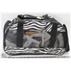 Image 1 : SMALL DOG CLOTH CARRIER IN ZEBRA PRINT WITH