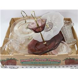 12) 4 HANDLE SERVING TRAYS INCL 2 DEPRESSION