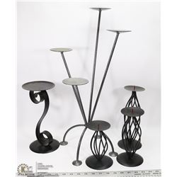 BOX OF CANDLE HOLDERS