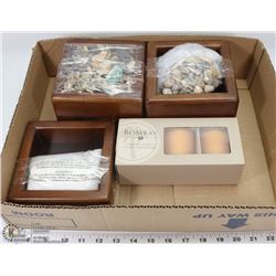 BOMBAY CANDLE AND ROCK SET