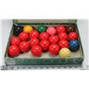 Image 1 : BOX OF VINTAGE BILLIARD BALLS