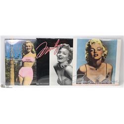 3 VINTAGE UNOPENED MARILYN MONROE CALENDARS.