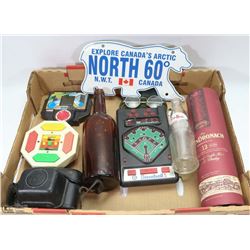 FLAT OF NWT LICENSE PLATES, VINTAGE ELECTRONIC