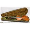 Image 1 : ANTIQUE VIOLIN WITH WOOD CASE.