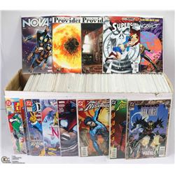 BOX OF OVER 250 COLLECTIBLE COMIC BOOKS.