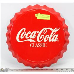 TIN COCA COLA BOTTLE CAP SIGN