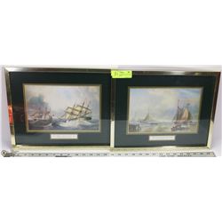 PAIR OF J.W. CARMICHAEL 1800-1868 PRINTS FRAMED &