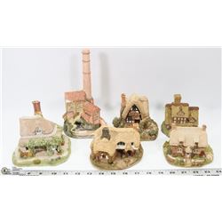 BOX WITH 4 LILLIPUT ENGLAND COTTAGE FIGURES,