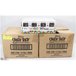 #3- 2 CASES CANDY SHOT GLASS ARTIFICIALLY