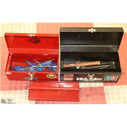 2 TOOL BOXES WITH TOOLS.