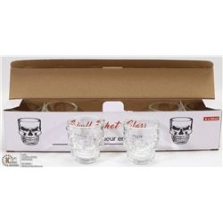 CASE OF NEW 6 X 50ml SKULL SHOT GLASSES