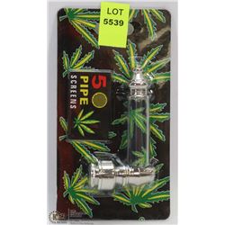 NEW METAL PIPE WITH 5PC PIPE SCREENS