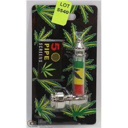 NEW METAL PIPE WITH 5PC PIPE SCREENS