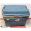 Image 1 : LOT OF 3 RUBBERMAID ROUGHNECK STORAGE TOTES WITH