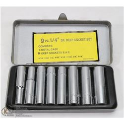 8PC 1/4" DRIVE DEEP SOCKET SET.