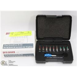 NEW PROPOINT 10PC SCREWDRIVER BIT SET,