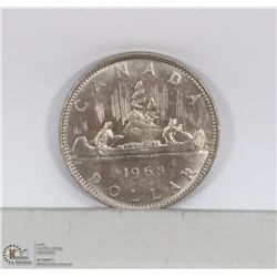 1968 CANADIAN CANOE $1.00 COIN.