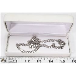 STAMPED .925 STERLING SILVER CHAIN NECKLACE