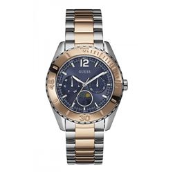 GUESS MOONSTRUCK SILVER ROSE GOLD TWO TONE WATCH