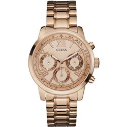 NEW GUESS CHRONO WATCH ROSE GOLD TONE MSRP $175