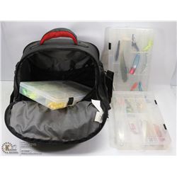 ABU GARCIA FISHING TACKLE BAG FILLED WITH TACKLE