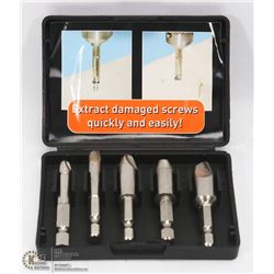 NEW 5PC SCREW EXTRACTOR SET.