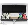 Image 1 : POKER SET WITH CHIPS & CARDS IN CASE.