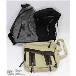 3 CASUAL/SPORT BACKPACKS/BAGS